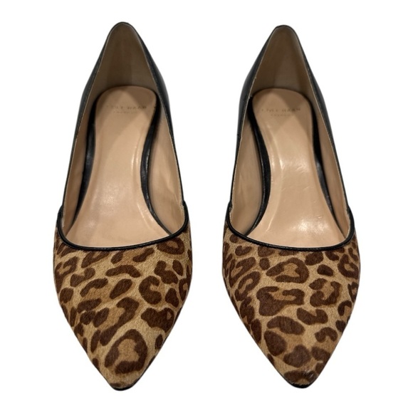 Cole Haan Kyle Leopard Print Hair Calf Leather Pointed Toe Pumps Heels size 6 B - Picture 7 of 8